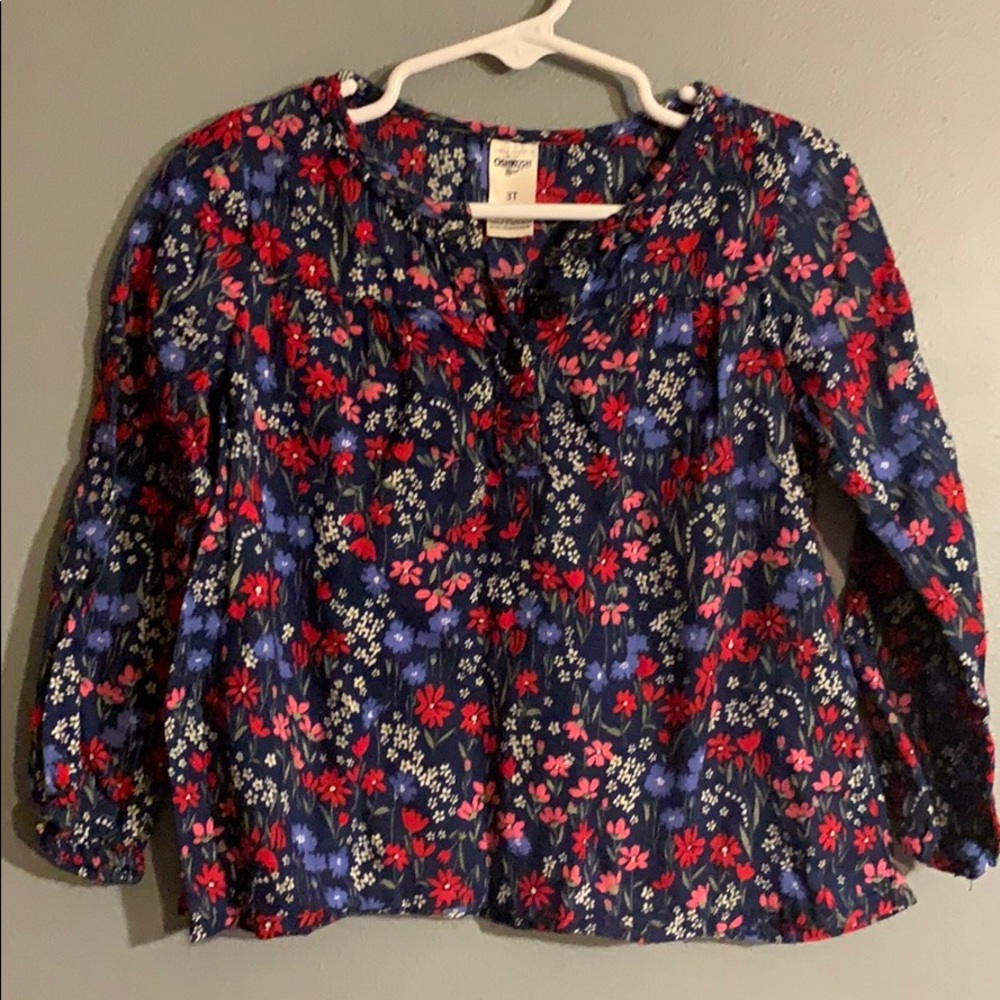 Flower long sleeve top